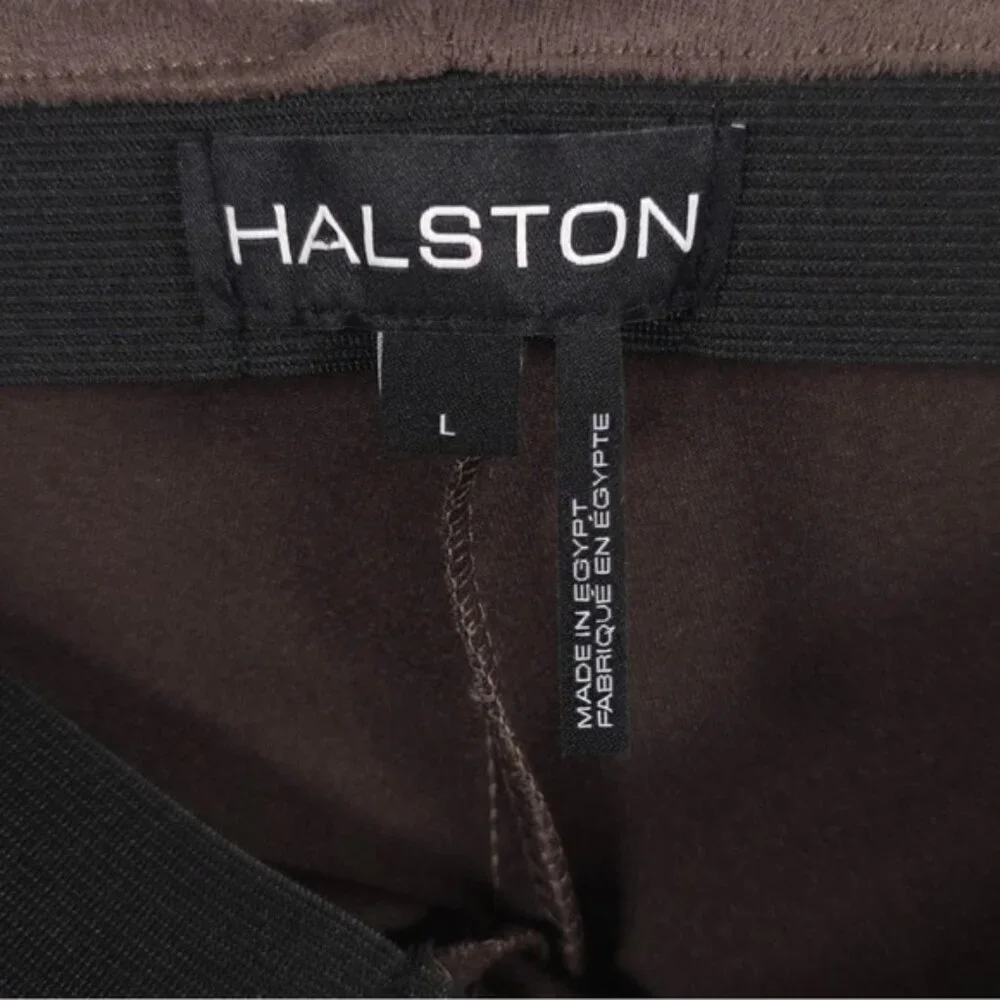 NWT HALSTON Faux Suede Pull on Pants‎ Taupe SOFT STRETCHY H1406AMX Size LARGE